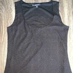 Anne Klein Designer Black Lace Sleeveless Tank Top